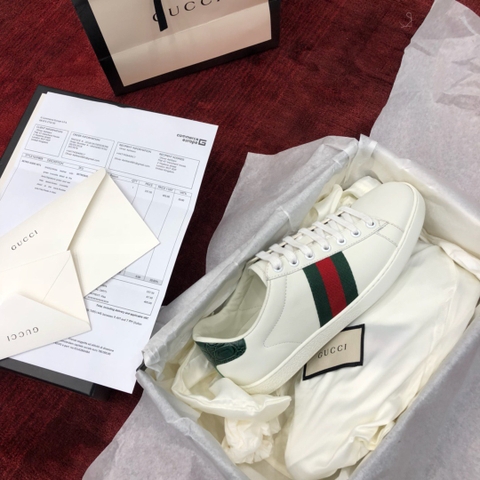 GIÀY GUCCI Leather Ace Sneakers White
