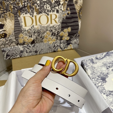 DÂY LƯNG DIOR Calfskin and Gold Buckle