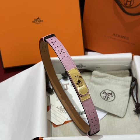 DÂY LƯNG HERMES Calfskin and Gold Buckle