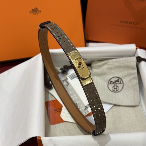 DÂY LƯNG HERMES Calfskin and Gold Buckle