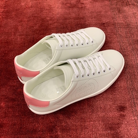 GIÀY GUCCI Leather Ace Sneakers Interlocking GG White