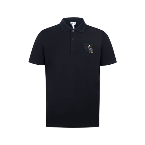 ÁO LOEWE POLO SHIRT BLACK MÀU ĐEN THÊU GÀ SAO