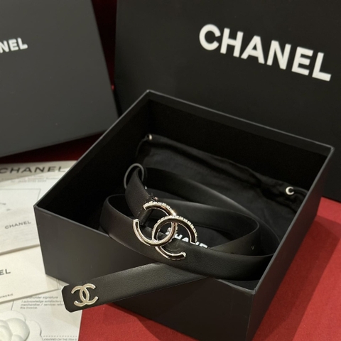 DÂY LƯNG CHANEL Diamond Calfskin and Silver Buckle