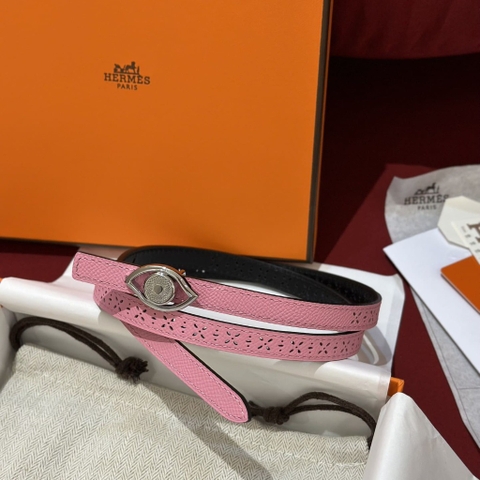DÂY LƯNG HERMES Calfskin and Silver Buckle