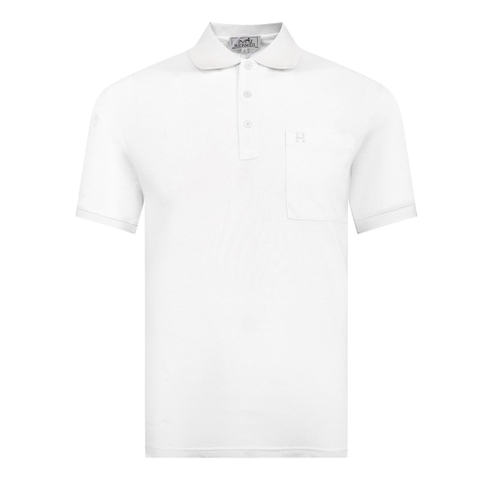 ÁO HERMES POLO SHIRT PIQUE WHITE MÀU TRẮNG