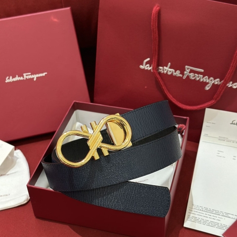 DÂY LƯNG SALVATORE FERRAGAMO Calfskin and Gold Buckle