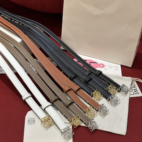DÂY LƯNG LOEWE Calfskin and Silver Buckle