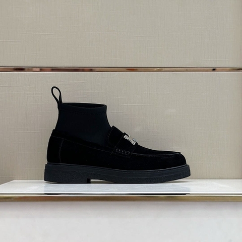 GIÀY HERMES SNEAKER HIGH SPORTS SUEDE BLACK