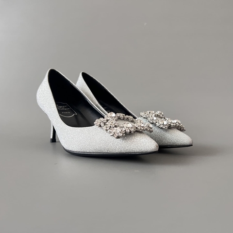 GIÀY ROGER VIVIER SILVER GLITTER