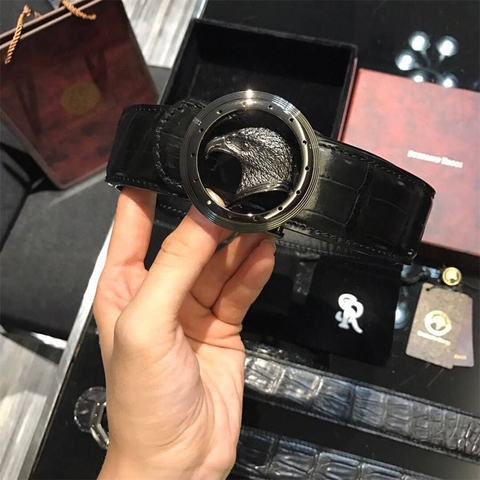 DÂY LƯNG STEFANO RICCI CROCODILE LEATHER DA CÁ SẤU Belt Khóa bạc