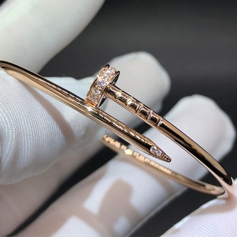 Vòng tay Cartier Vàng hồng 18k 20 viên kim cương SM Juste un Clou Nail Bracelet 18K  (Liên hệ để biết giá)