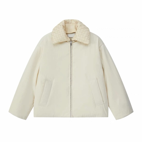 ÁO BOTTEGA VENETA INTRECCIATO COLLAR SHEEPSKIN JACKET TOP QUALITY AAA DA CỪU