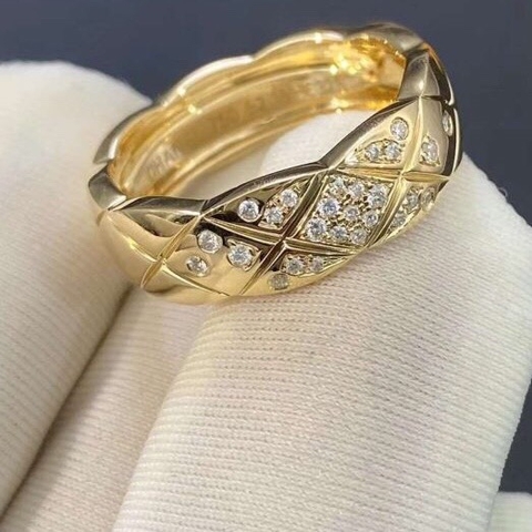 NHẪN COCO CHANEL CRUSH RING DIAMOND YELLOW GOLD 18K