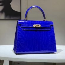 TÚI HERMES Kelly 25cm Alligator Leather Blue
