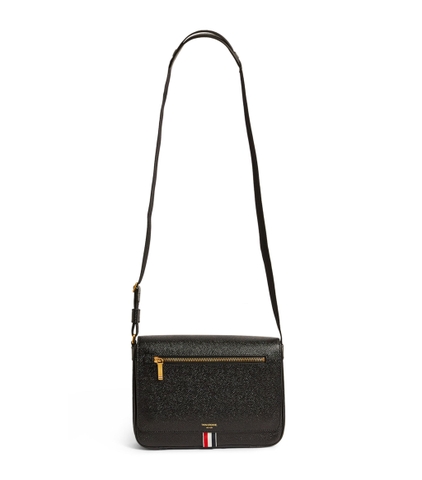 TÚI THOM BROWNE  Pebbled Leather Reporter Bag