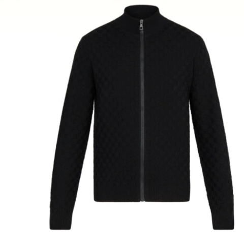 ÁO LOUIS VUITTON WOOL DAMIER CARDIGAN JACKET TOP QUALITY AAA