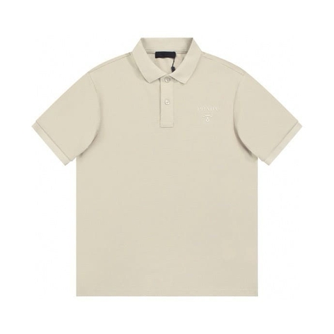 ÁO PRADA POLO SHIRT MÀU KEM UNISEX