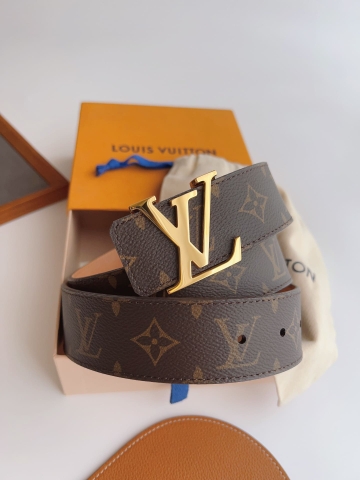 DÂY LƯNG LOUIS VUITTON BROWN MONOGRAM LEATHER Khóa vàng