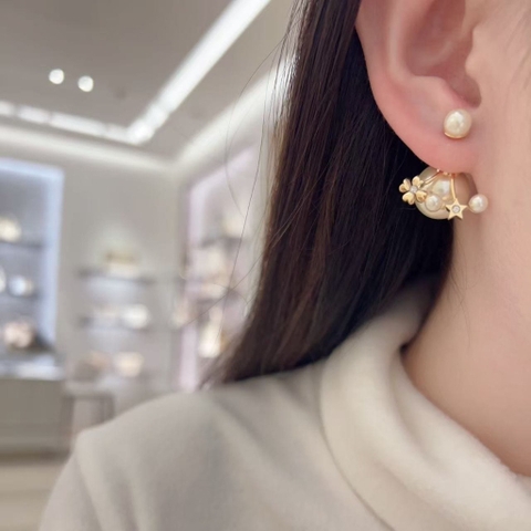 HOA TAI DIOR CD PEARLS FLOWERS TRIBALES