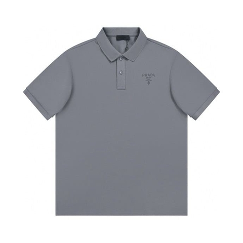 ÁO PRADA POLO SHIRT MÀU XÁM UNISEX