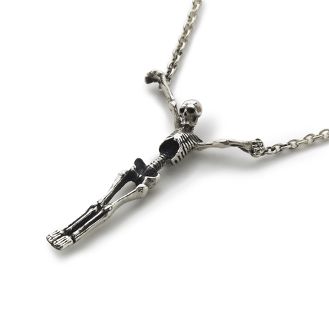 THE Skeleton On Chain Pendant silver sterling 925 Italia