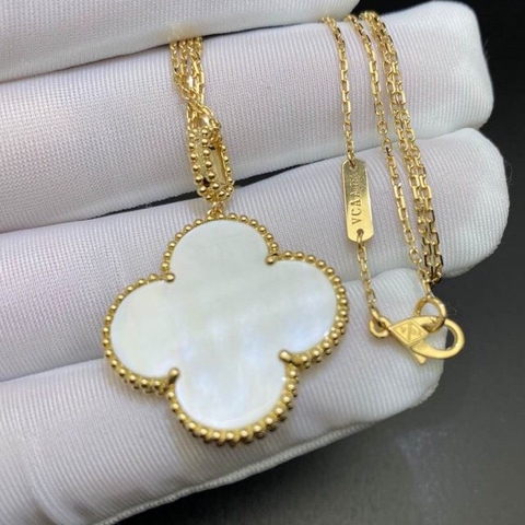 DÂY CHUYỀN VAN CLEEF & ARPELS ALHAMBRA M.O.P 26MM GOLD 18K YELLOW GOLD