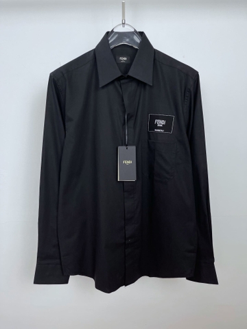 ÁO FENDI ROMA Black Poplin Shirt