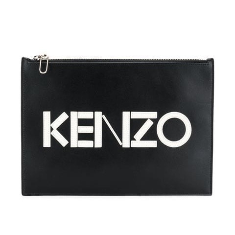 VÍ KENZO PARIS ZIPPED LEATHER POUCH
