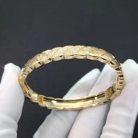 VÒNG TAY COCO CHANEL CRUSH BRACELET DIAMOND YELLOW GOLD 18K