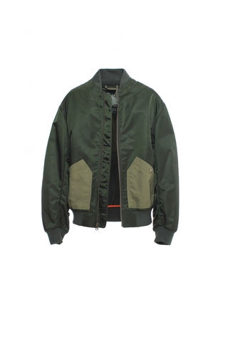 ÁO MR&MRS ITALY UNLINED NEW YORK NYLON BOMBER WITH CANVAS POCKETS