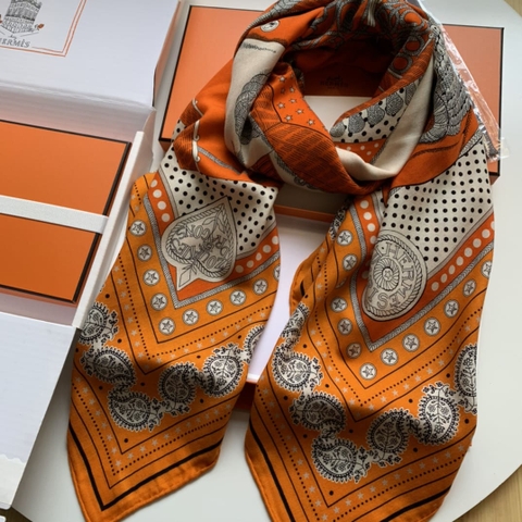 KHĂN HERMES H Family cashmere scarf