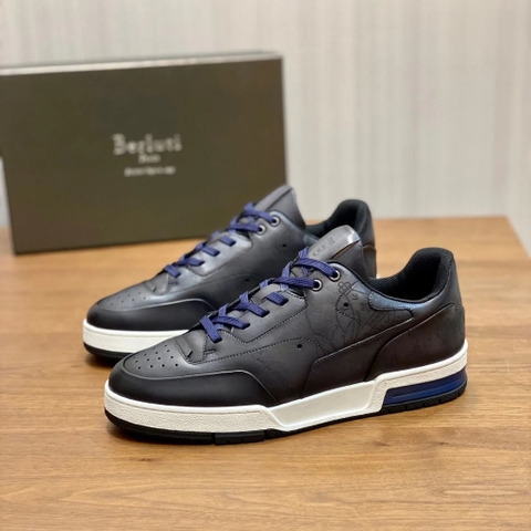 GIÀY BERLUTI BROWN LEATHER SNEAKER SHOES AAA