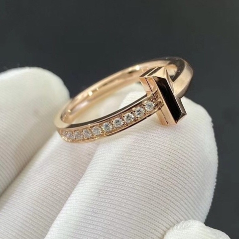 NHẪN TIFFANY & Co T1 RING DIAMOND ROSE GOLD 18K