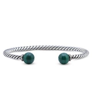 DAVID YURMAN bracelet moissanite diamonds with malachite đá lông công