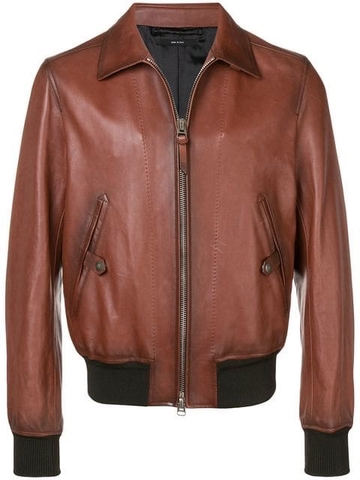 ÁO TOMFORD CLASSIC LEATHER JACKET DA BÒ