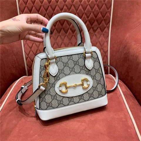 TÚI Gucci Horsebit 1955 mini top handle bag white Top Quality
