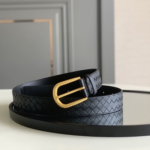 DÂY LƯNG BOTTGA VENETA INTRECCIATO LEATHER Khóa vàng
