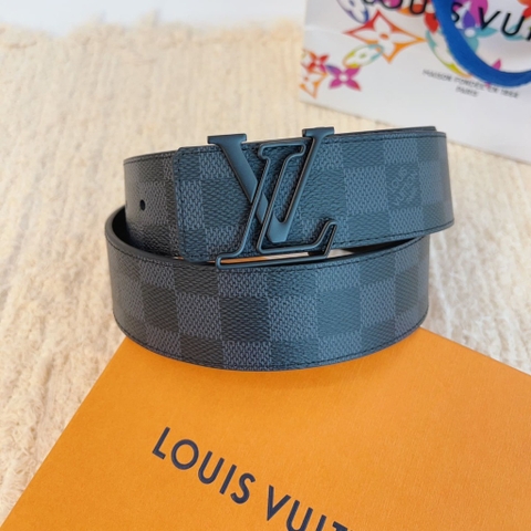 DÂY LƯNG LOUIS VUITTON BLACK MONOGRAM LEATHER Khóa đen