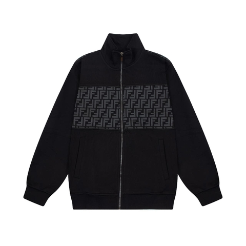 ÁO FENDI FF Zip Black Coat