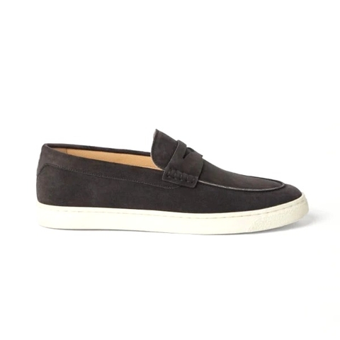 GIÀY BRUNELLO CUCINELLI LOAFERS SUEDE SHOES AAA GIÀY LƯỜI DA LỘN ĐẾ CAO SU