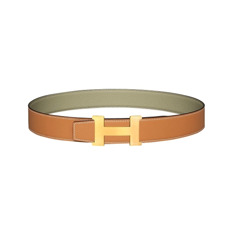 DÂY LƯNG HERMES H Togo leather hai mặt khóa vàng