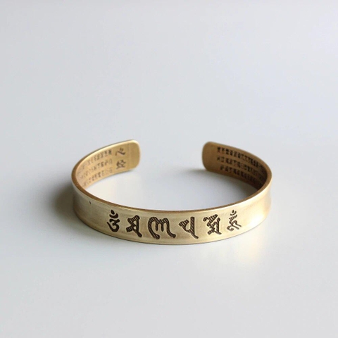 Vòng tay đồng The Heart Of Prajna Paramita Sutra Brass Bangle