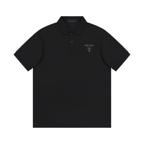 ÁO PRADA POLO SHIRT MÀU ĐEN UNISEX