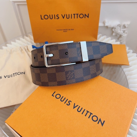 DÂY LƯNG LOUIS VUITTON BROWN MONOGRAM LEATHER Khóa bạc