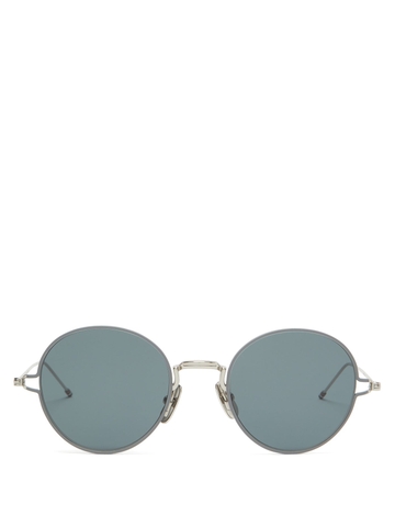 THOM BROWNE Round metal sunglasses