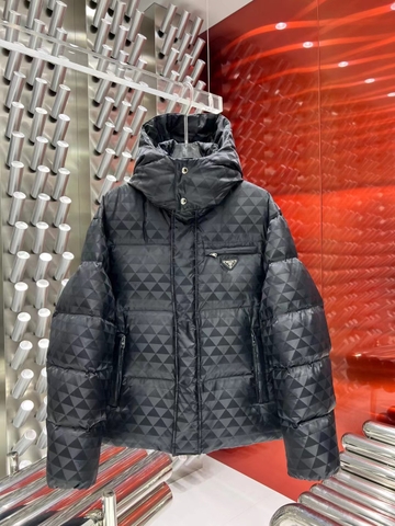 ÁO PRADA Triangle Down Jacket Coat