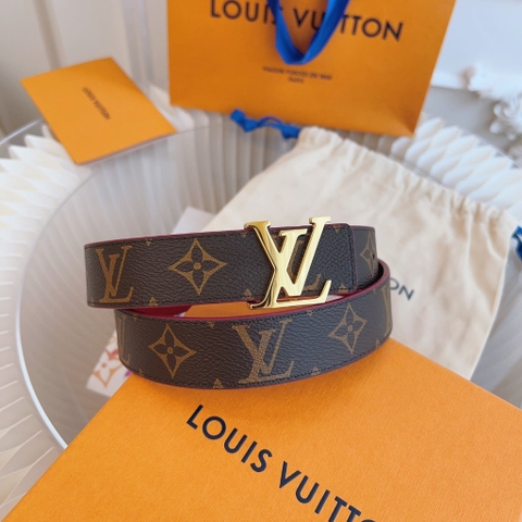 DÂY LƯNG LOUIS VUITTON PURPLE BROWN MONOGRAM LEATHER Khóa vàng