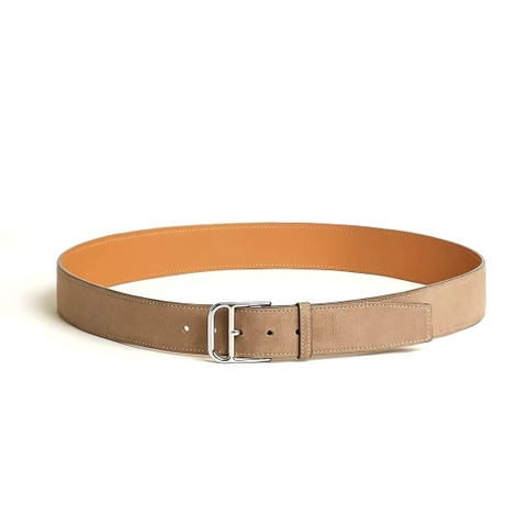 DÂY LƯNG HERMES Suede Beige leather