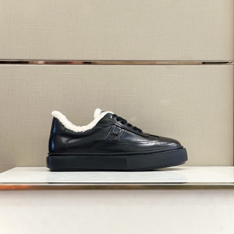 GIÀY HERMES SNEAKER LOW SPORTS CAFLSIN FUR BLACK
