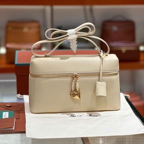 TÚI Loro Piana Women Extra Pocket L27 in Sheepskin Leather Cream